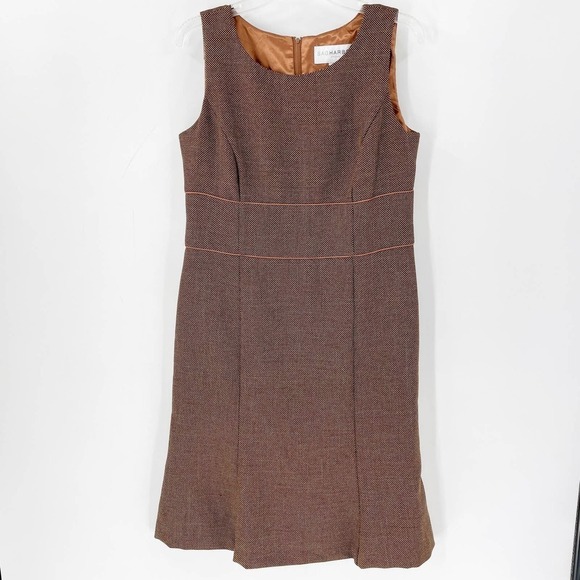 Sag Harbor Sheath Sleeveless Midi Dress Brown - Picture 1 of 6